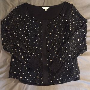 LC Lauren Conrad black dress shirt Size Medium